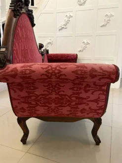 Pamono Antique Victorian Carved Mahogany Chaise Lounge, 1860