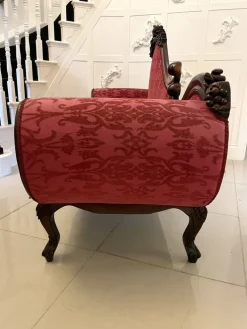 Pamono Antique Victorian Carved Mahogany Chaise Lounge, 1860