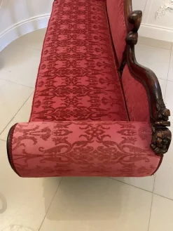 Pamono Antique Victorian Carved Mahogany Chaise Lounge, 1860