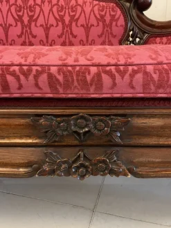 Pamono Antique Victorian Carved Mahogany Chaise Lounge, 1860