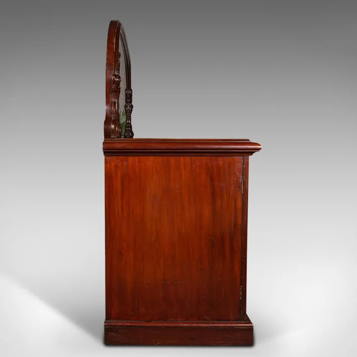 Pamono Antique Victorian English Dresser Cabinet with Large Mirror Clearance