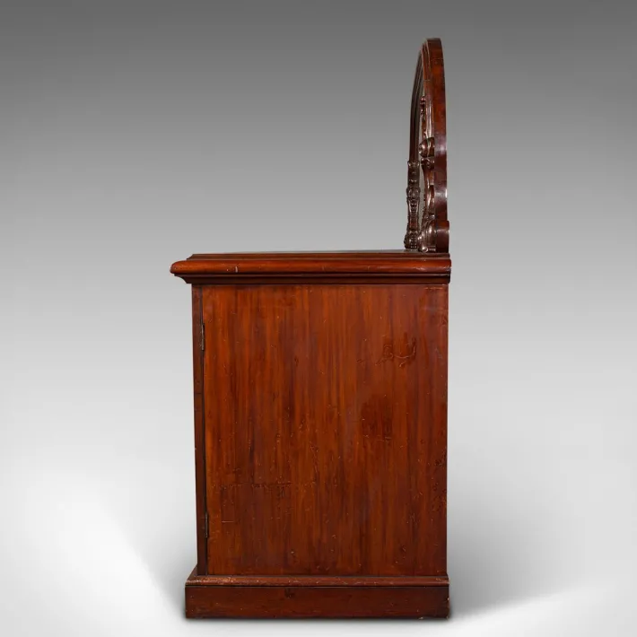 Pamono Antique Victorian English Dresser Cabinet with Large Mirror Clearance