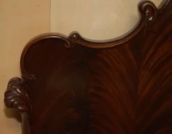 Pamono Antique Victorian Flamed Hardwood Double Bed Frame, 1880s