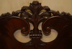 Pamono Antique Victorian Flamed Hardwood Double Bed Frame, 1880s