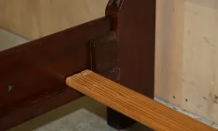 Pamono Antique Victorian Flamed Hardwood Double Bed Frame, 1880s