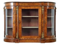 Pamono Antique Victorian Glazed Burr Walnut Sideboard, 1800s Clearance