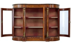 Pamono Antique Victorian Glazed Burr Walnut Sideboard, 1800s Clearance