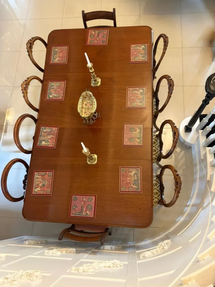 Pamono Antique Victorian Quality Mahogany 10 Seater Extending Dining Table, 1850 New