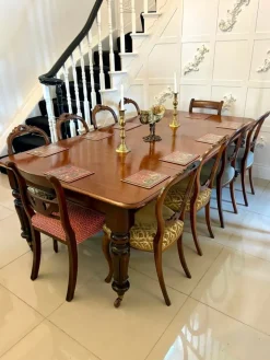 Pamono Antique Victorian Quality Mahogany 10 Seater Extending Dining Table, 1850 New