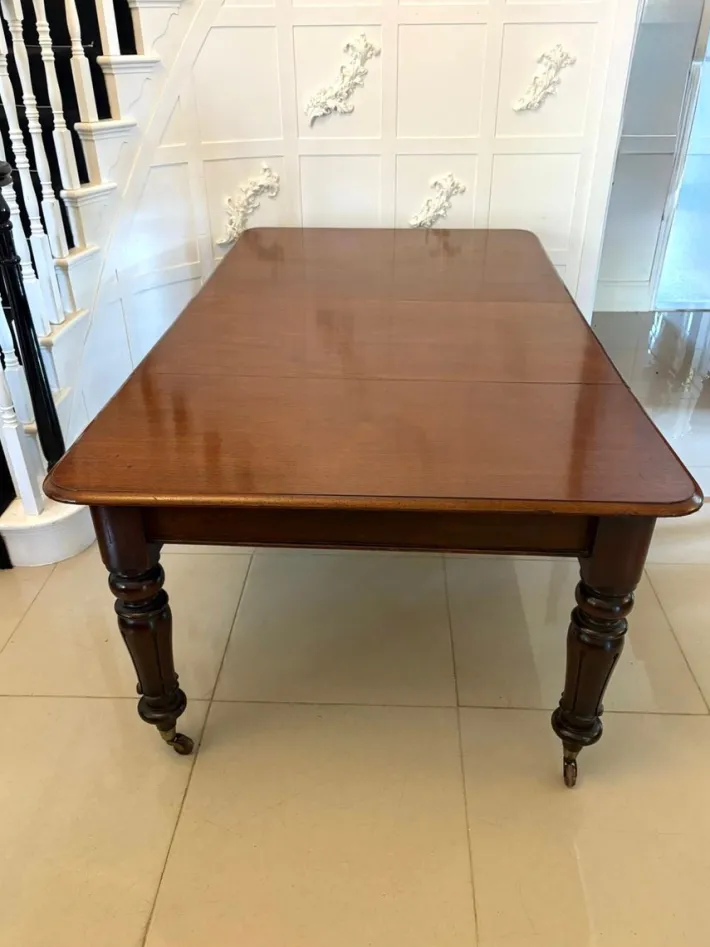 Pamono Antique Victorian Quality Mahogany 10 Seater Extending Dining Table, 1850 New