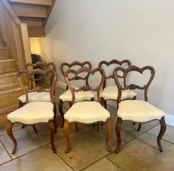 Pamono Antique Victorian Rosewood Dining Chairs, 1860, Set of 6 Sale