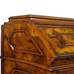 Pamono Antique Walnut & Burl Style 700 Lombardo Secretaire by Bottega Milanese dei Valentini Sale