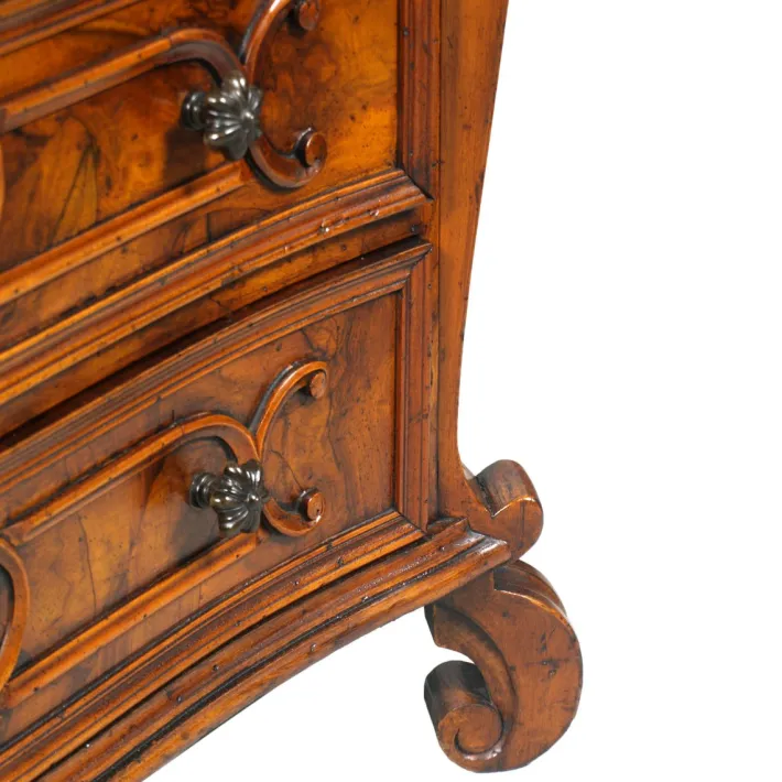 Pamono Antique Walnut & Burl Style 700 Lombardo Secretaire by Bottega Milanese dei Valentini Sale