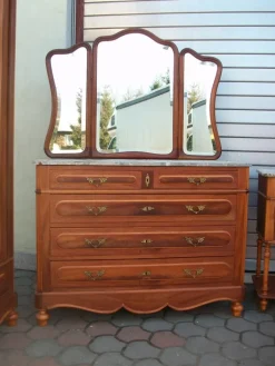 Pamono Antique Walnut Bedroom Set, 1890s, Set of 4 Sale
