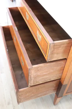 Pamono Antique Walnut Chest of Drawers with Marble Top, 1700s Outlet