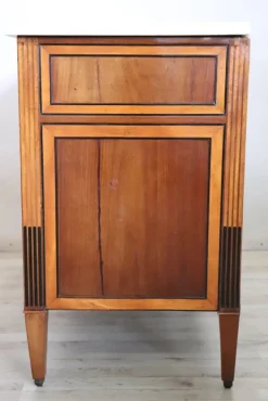 Pamono Antique Walnut Chest of Drawers with Marble Top, 1700s Outlet