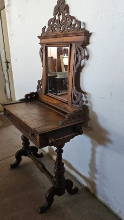 Pamono Antique Walnut Dressing Table with Friezes Clearance