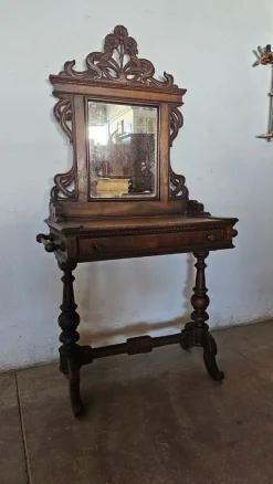 Pamono Antique Walnut Dressing Table with Friezes Clearance