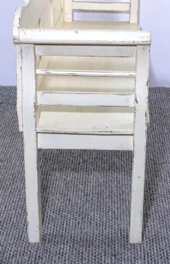 Pamono Antique White Painted Pine Bench, Late 19th Century Outlet