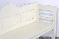 Pamono Antique White Painted Pine Bench, Late 19th Century Outlet