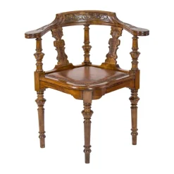 Pamono Antique Wilhelminian Corner Chair in Walnut Clearance