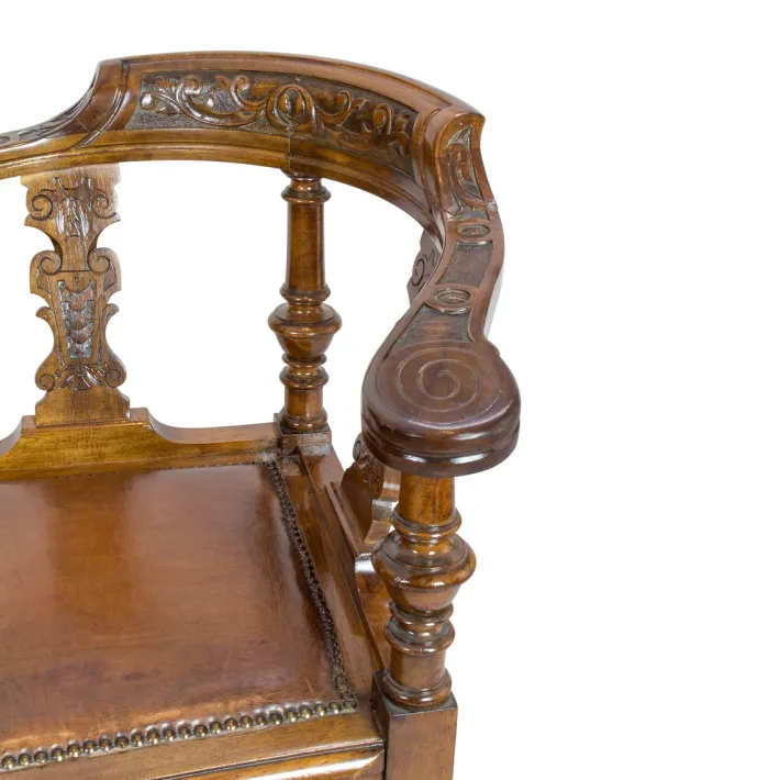 Pamono Antique Wilhelminian Corner Chair in Walnut Clearance