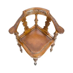 Pamono Antique Wilhelminian Corner Chair in Walnut Clearance