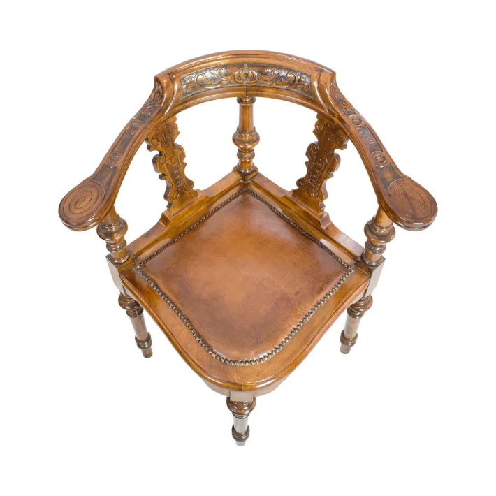 Pamono Antique Wilhelminian Corner Chair in Walnut Clearance