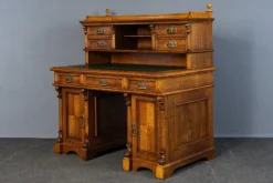 Pamono Antique Wilhelminian Oak Secretaire Desk Hot