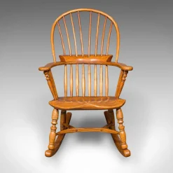 Pamono Antique Windsor Rocking Chair in Elm, 1900 Online