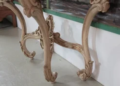 Pamono Antique Wood and White Marble Console Table Best