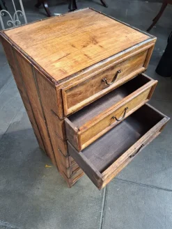 Pamono Antique Wood Travel Chest of Drawers with Metal Finish, 1900 Best