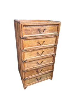 Pamono Antique Wood Travel Chest of Drawers with Metal Finish, 1900 Best