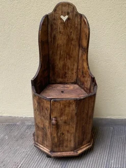Pamono Antique Wooden High Chair, 1890s Clearance