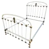Pamono Antique Wrought Iron and White Brass Bed, 1900 Best