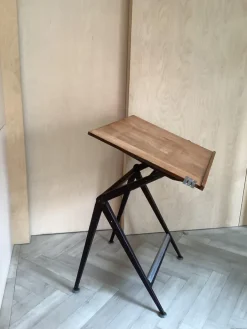 Pamono Architect Table and Stool by Friso Kramer for Ahrend De Circel, the Netherlands, 1950s Hot