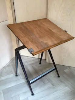 Pamono Architect Table and Stool by Friso Kramer for Ahrend De Circel, the Netherlands, 1950s Hot