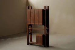 Pamono Architect-Designed Mahogany Secretary Desk, 1980s New