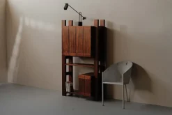 Pamono Architect-Designed Mahogany Secretary Desk, 1980s New