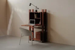 Pamono Architect-Designed Mahogany Secretary Desk, 1980s New