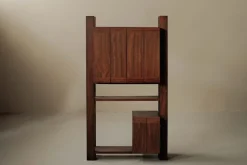 Pamono Architect-Designed Mahogany Secretary Desk, 1980s New
