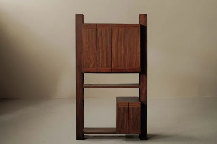 Pamono Architect-Designed Mahogany Secretary Desk, 1980s New