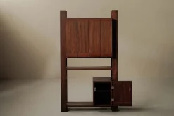 Pamono Architect-Designed Mahogany Secretary Desk, 1980s New