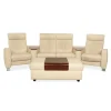 Pamono Arion 4-Seater Sofa and Ottoman in Cream Leather from Stressless, Set of 2 Discount