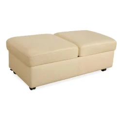 Pamono Arion 4-Seater Sofa and Ottoman in Cream Leather from Stressless, Set of 2 Discount