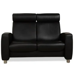 Pamono Arion 2-Seater Sofa in Black Leather from Stressless New