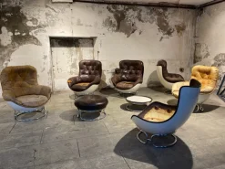 Pamono Armchairs and Ottomans by Michel Cadestin for Airborne, 1970, Set of 8 Discount