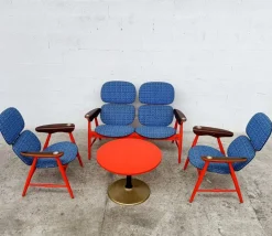 Pamono Armchairs, Sofa and Coffee Table by Marco Zanuso for Poltronova, 1960s, Set of 4 Outlet