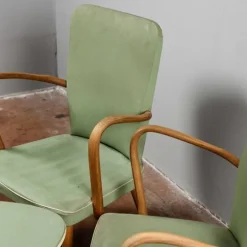 Pamono Armchairs with Side Table, Set of 3 Discount