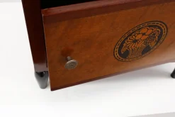 Pamono Art Deco Arched Side Table with Storage Unit and Black Marble Top, France, 1920s Clearance